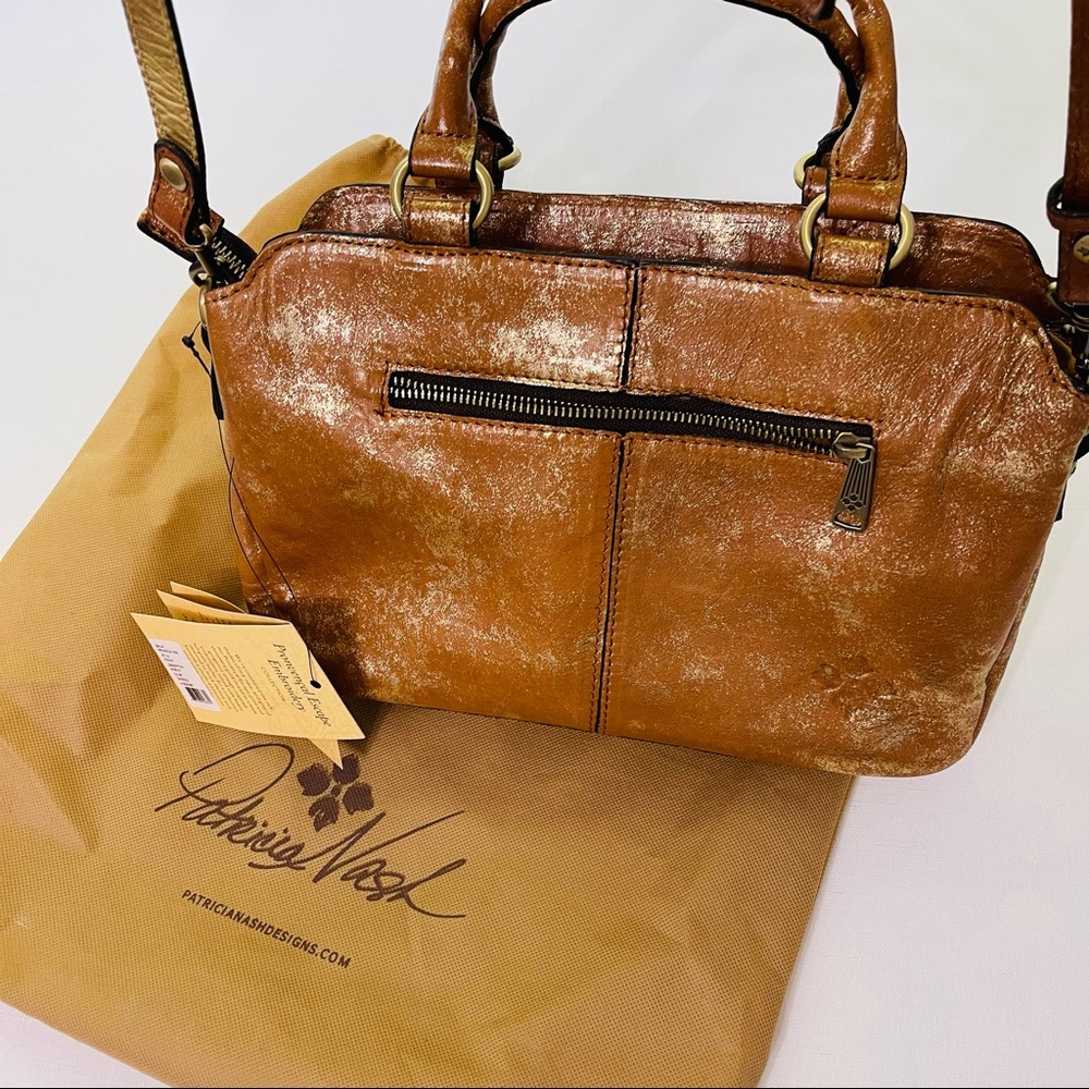 PATRICIA NASH crossbody tote Provincial Embroidery Collection ANGELIN Tan Gold - Picture 5 of 15